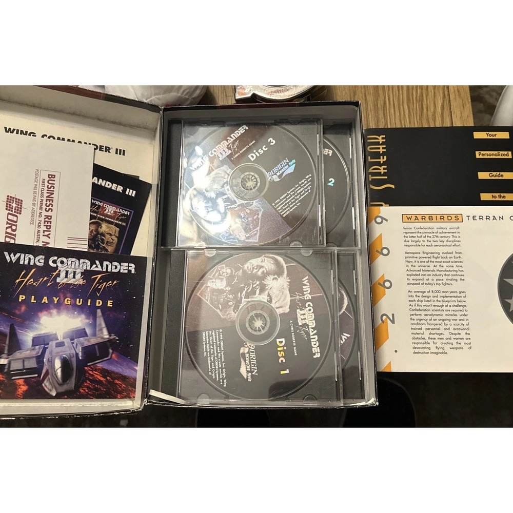 Wing Commander 3 Heart of The Tiger PC 1994 Origin EA10081 CIB Complete